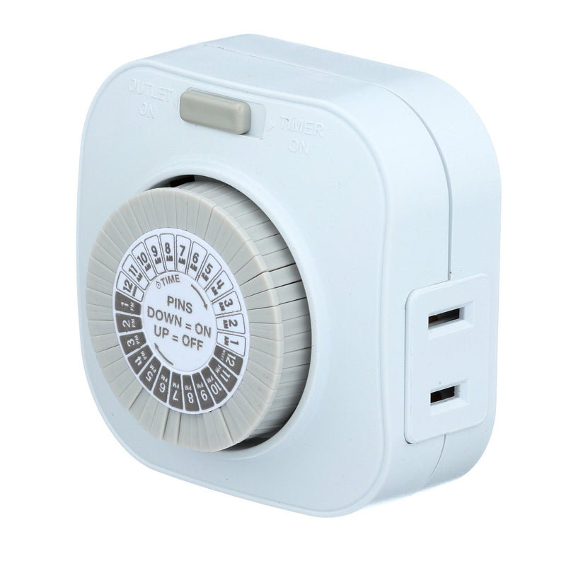 Indoor Mechanical Daily Timer 1-Outlet Polarized