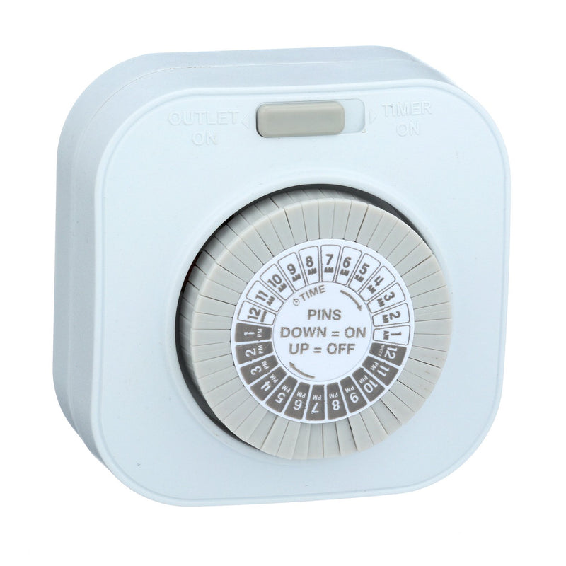 Indoor Mechanical Daily Timer 1-Outlet Polarized